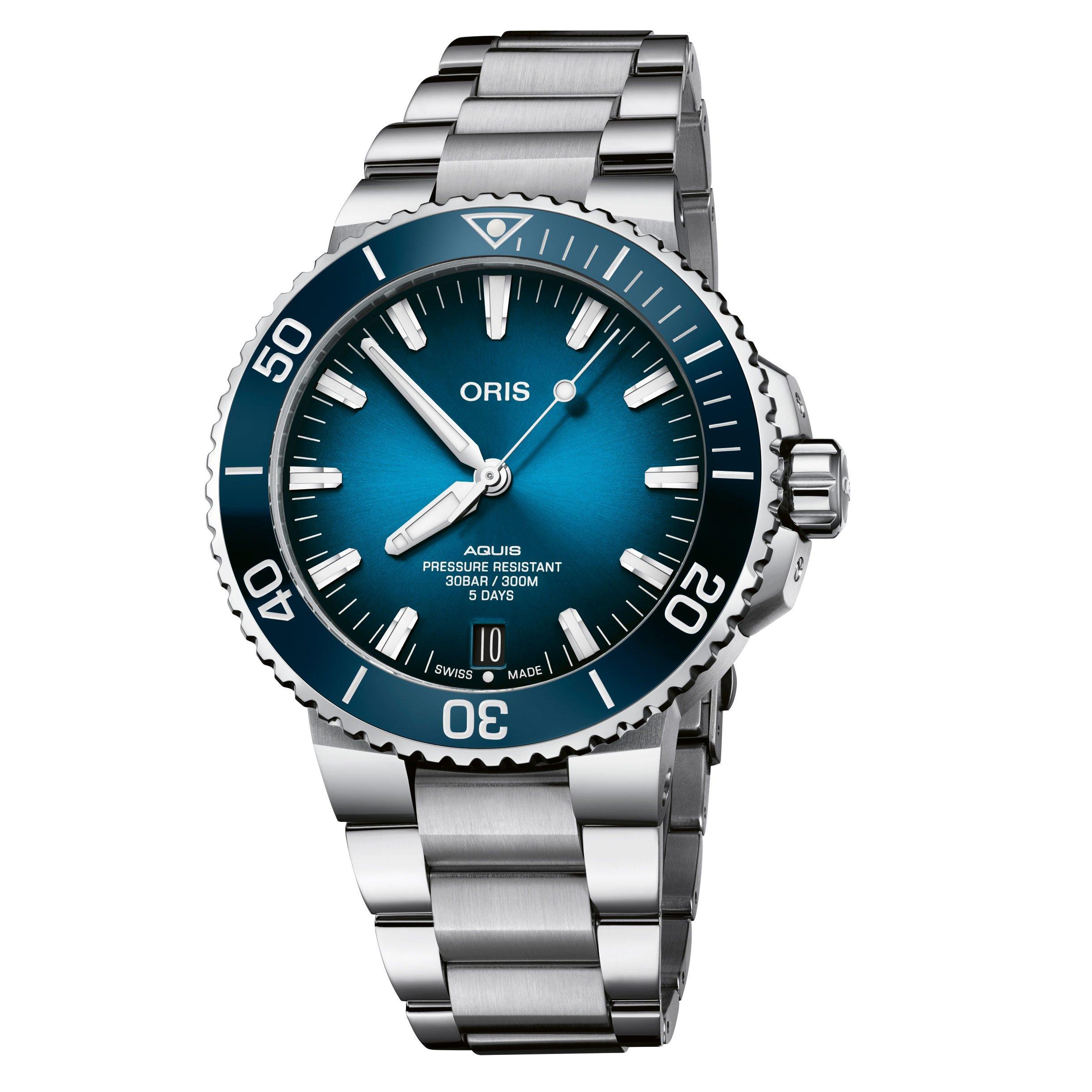 Oris Aquis Date Calibre 400 43.5mm Automatic Watch 01 400 7763 4135 07 8 24 09PEB 43.5 mm Blue Dial Beaverbrooks